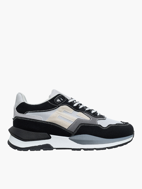 MyRunway | Shop Mazerata Black Primo 1 Faux Nubuck & Mesh Sneakers